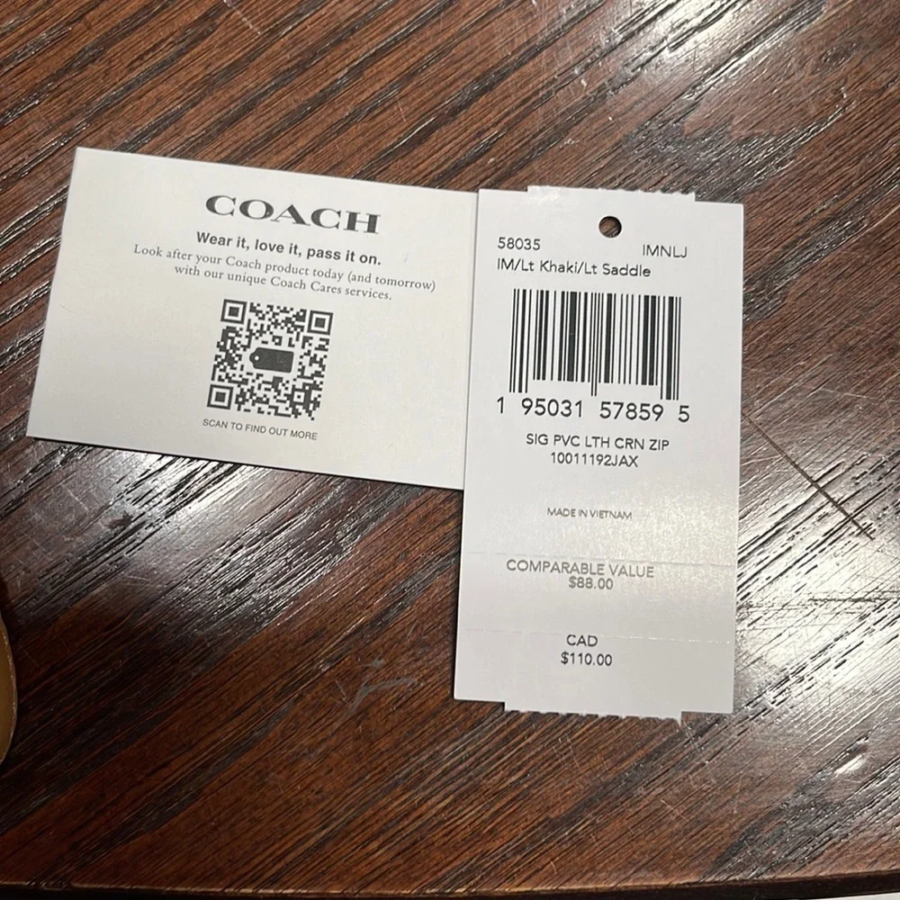 Coach corner zip wristlet - Picture 6 of 7